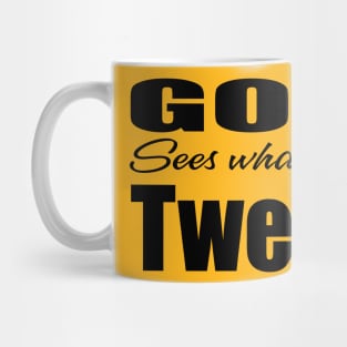 God Sees your Tweets Edgewood Church shirt Mug